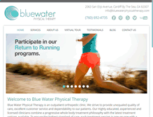 Tablet Screenshot of bluewaterphysicaltherapy.com